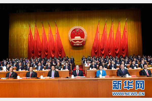 10月1日，慶祝中華人民共和國(guó)成立66周年暨新疆維吾爾自治區(qū)成立60周年大會(huì)在新疆人民會(huì)堂隆重舉行。 新華社記者 饒愛(ài)民 攝