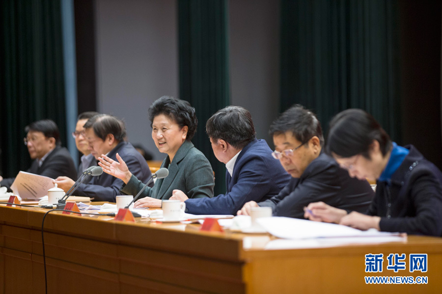 1月16日，中共中央政治局委員、國務(wù)院副總理劉延東在北京出席“加強和改進新形勢下高校思想政治工作專題研討班”開班式。 新華社記者崔新鈺 攝