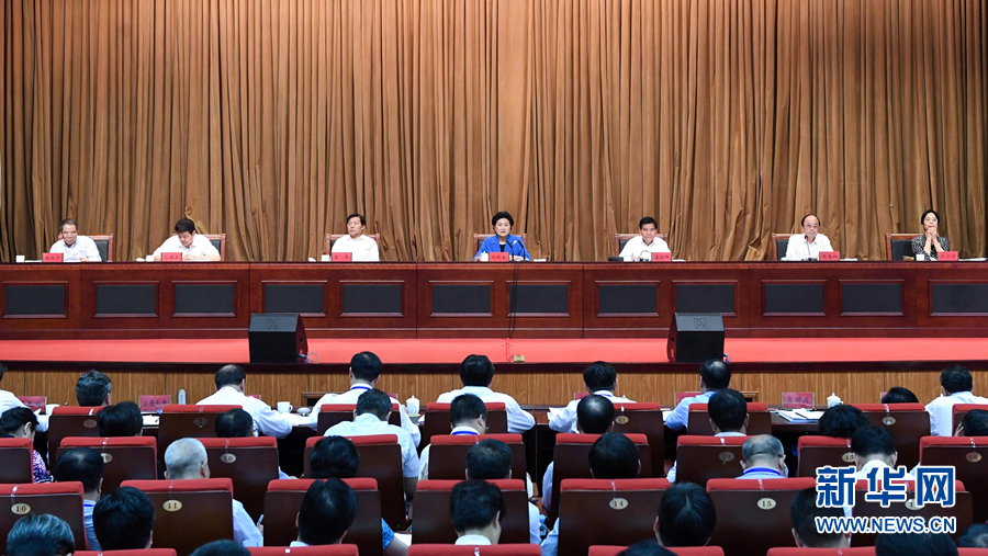6月25日，全國民族團結(jié)進步創(chuàng)建經(jīng)驗交流現(xiàn)場會在內(nèi)蒙古興安盟召開，中共中央政治局委員、國務(wù)院副總理劉延?xùn)|出席會議并講話。 新華社記者 陳曄華 攝