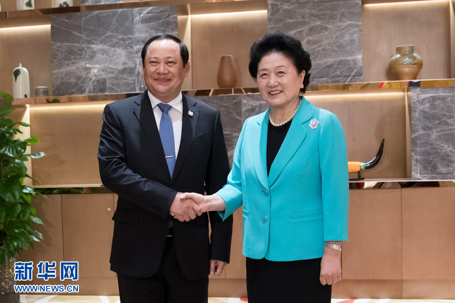 7月28日，國務(wù)院副總理劉延?xùn)|在貴陽會見來華出席第十屆中國－東盟教育交流周的老撾副總理宋賽。 新華社記者劉續(xù)攝