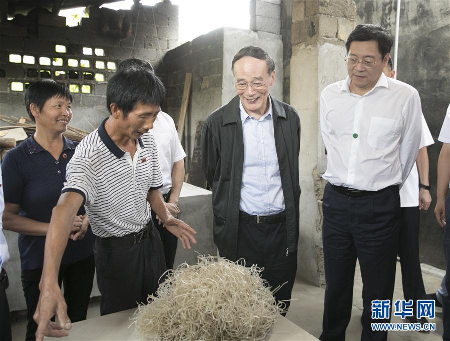 9月3日至5日，中共中央政治局常委、中央紀(jì)委書記、中央巡視工作領(lǐng)導(dǎo)小組組長王岐山在湖南省調(diào)研并主持召開巡察工作座談會。這是9月4日，王岐山在瀏陽市官橋鎮(zhèn)石灰嘴村貧困戶家中了解脫貧情況。新華社記者 王曄 攝

