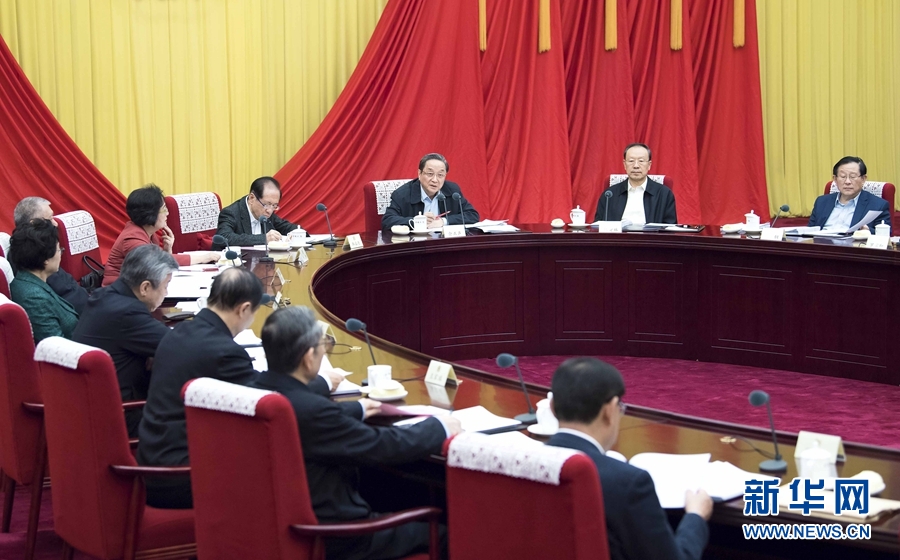 12月22日，全國(guó)政協(xié)主席俞正聲在北京主持召開政協(xié)第十二屆全國(guó)委員會(huì)第六十八次主席會(huì)議。 新華社記者 李濤 攝