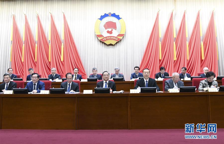 1月22日，政協(xié)第十二屆全國委員會(huì)常務(wù)委員會(huì)第二十四次會(huì)議在北京開幕。全國政協(xié)主席俞正聲出席開幕會(huì)。 新華社記者 燕雁 攝