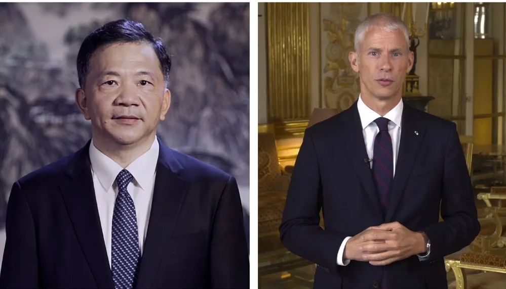 中宣部副部長，中央廣播電視總臺臺長、  總編輯慎海雄與法國文化部部長弗蘭克·里斯特  共同宣布項(xiàng)目啟動