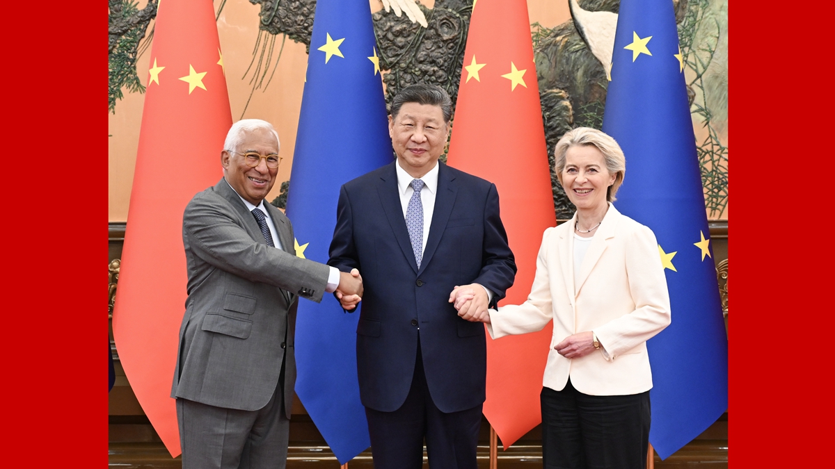 習(xí)近平會(huì)見歐洲理事會(huì)主席科斯塔、歐盟委員會(huì)主席馮德萊恩