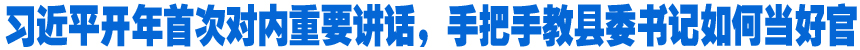 習(xí)近平開年首次對(duì)內(nèi)重要講話，手把手教縣委書記如何當(dāng)好官