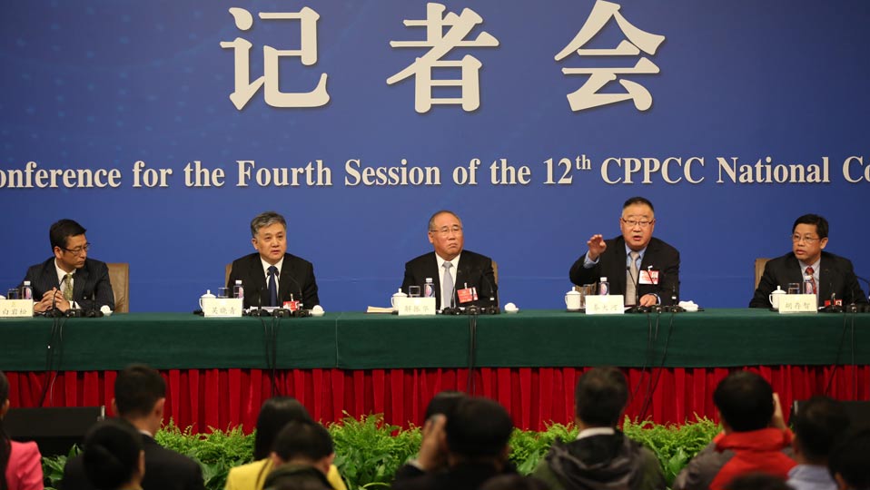 解振華、秦大河、吳曉青、胡存智、白巖松答記者問