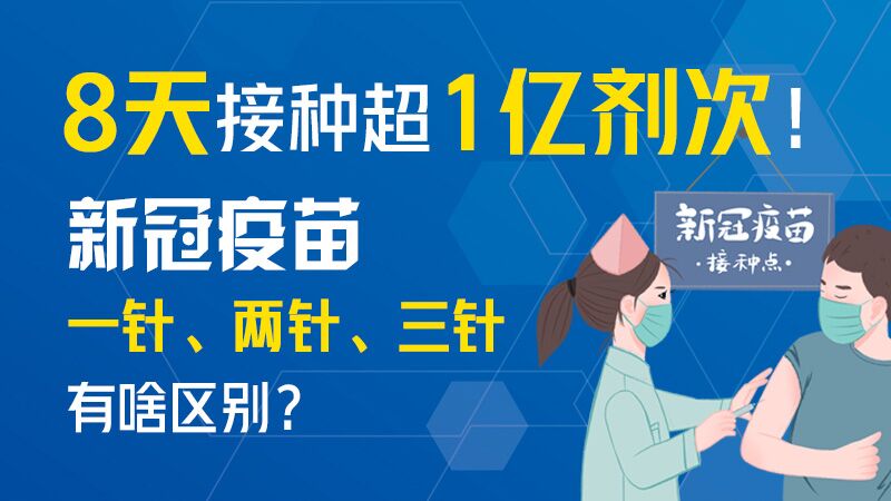 8天接種超1億劑次！新冠疫苗一針、兩針、三針有啥區(qū)別？