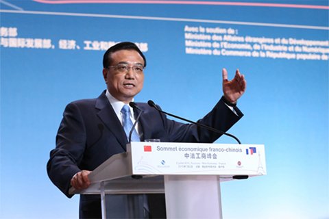 李克強(qiáng)總理2日在中法工商峰會(huì)演講時(shí)表示，中法建交50年來，兩國關(guān)系積累了寶貴經(jīng)驗(yàn)，未來50年的中法關(guān)系將更燦爛輝煌。中國政府網(wǎng)