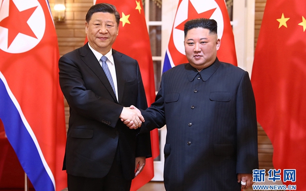 習(xí)近平同朝鮮勞動(dòng)黨委員長、國務(wù)委員會(huì)委員長金正恩舉行會(huì)談
